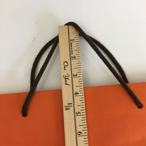 Hermes Shopping Bag 18" x 16" x 6.5" X-Large Orange Paper Gift Bag Authentic - Picture 13 of 15